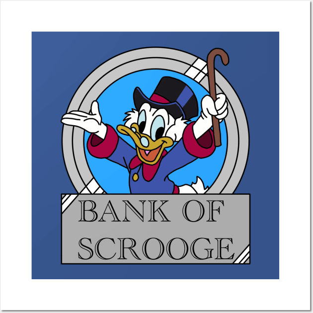 Bank of Scrooge Wall Art by SimplePeteDoodles